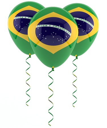 brazilian flag balloonの写真素材