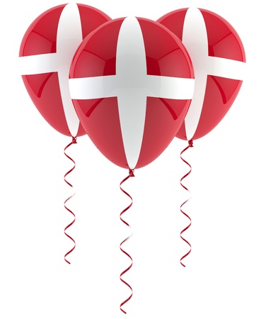 Danish flag balloonの写真素材