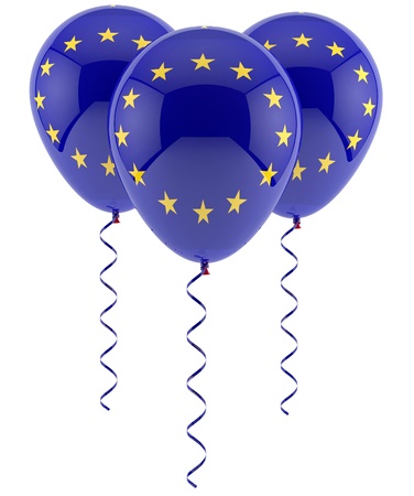 EU balloons - flagの写真素材