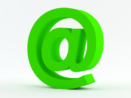 Green @ e-mail signの写真素材
