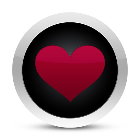 heart glossy buttonの写真素材