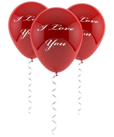 I love you balloonsの写真素材