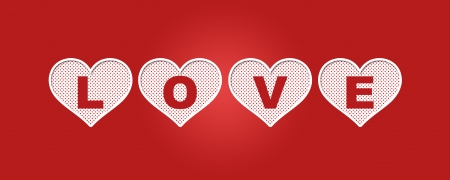 Heart cuts and the text Loveの写真素材