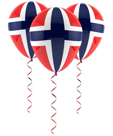 Norwegian flag balloonの写真素材