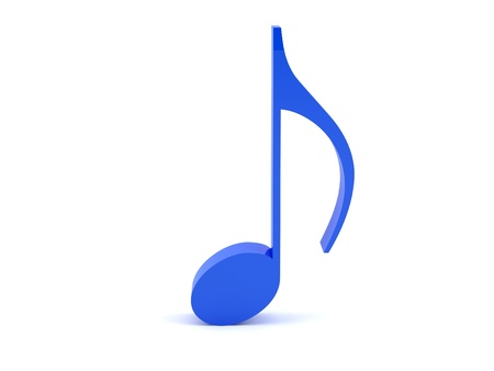 Musical note in 3Dの写真素材