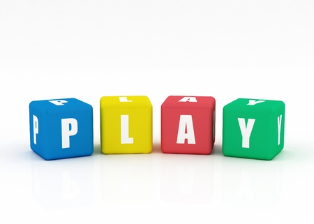 Baby Toy blocks   Cubes   spelling Play isolated on a white background 3d Model の写真素材