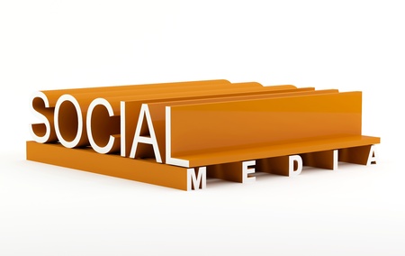 Social media text in 3Dの写真素材