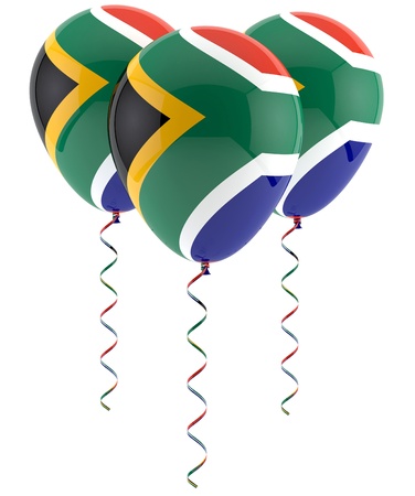 South African flag balloonの写真素材