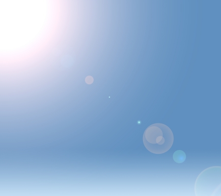 Sun lens flareの写真素材
