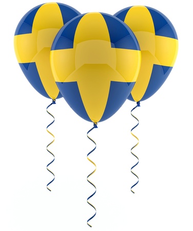 Swedish balloons - Flagの写真素材