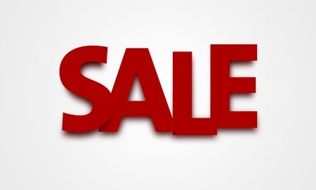 Sale text in redの写真素材