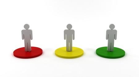 three steps men stagesの写真素材