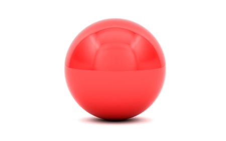 3D generated red ballの写真素材