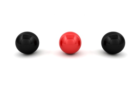 Three balls  leader conceptの写真素材