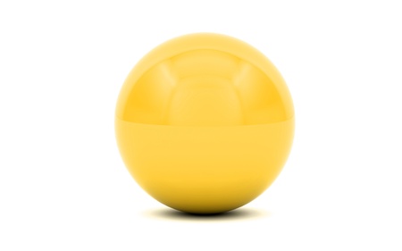 3D generated yellow ballの写真素材
