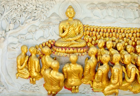Lord of Buddha and disciplesの写真素材