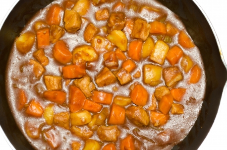 Curry pork on pan may use web headerの写真素材