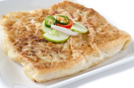 Mataba, Muslim and Indian pancake stuffed with savouriesの写真素材