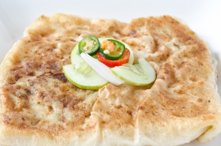 Mataba, Muslim and Indian pancake stuffed with savouriesの写真素材