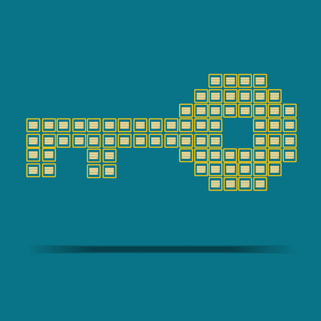 Big data database security - concept ideas with vintage colorのイラスト素材