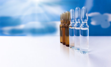 Medical ampoules. Vials stock photoの写真素材