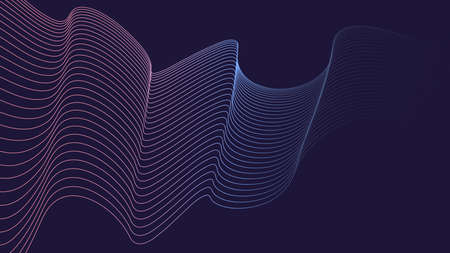 Abstract background with dynamic waves and linesの写真素材