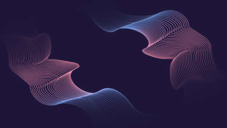 Abstract background with dynamic waves and linesの写真素材