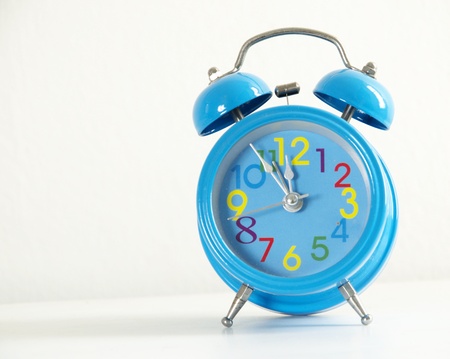 alarm clock on white background