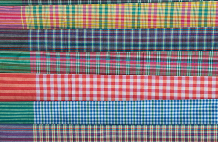 chess pattern cloth fabricの写真素材