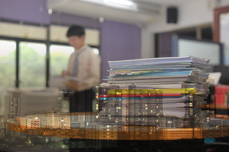 The office man paper work