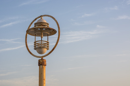 Street lamp on the skyの写真素材