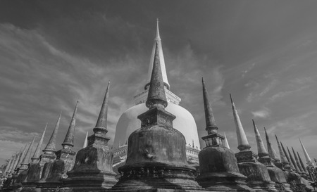 Pagoda in Wat Mahathat, Nakhon Si Thammarat province Thailandの写真素材
