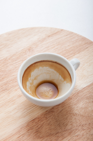 empty cup of coffee empty cup of espresso delicious espressoの写真素材