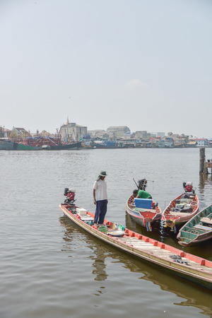 PAK PHANANG SEP 21 2015, fishing vliiage of Pak Phanang, Pak Phanang is a district of Nakhon Si Thammarat Province, southern Thailandのeditorial素材