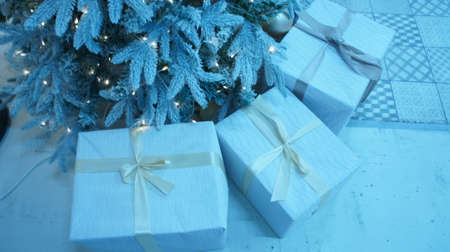 Christmas gifts under the tree, New Year Christmasの写真素材