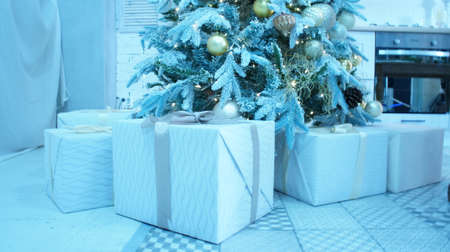 Christmas gifts under the tree, New Year Christmasの写真素材