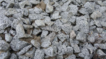 A lot of rubble, background stones granite chipsの写真素材