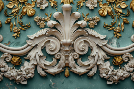 Baroque style background wall art decorationの素材