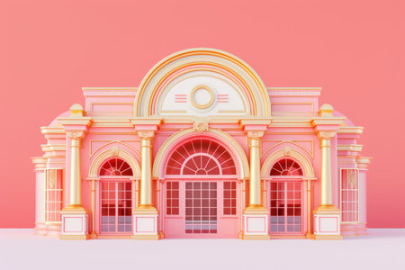 the exterior of an art nouveau train stationの素材