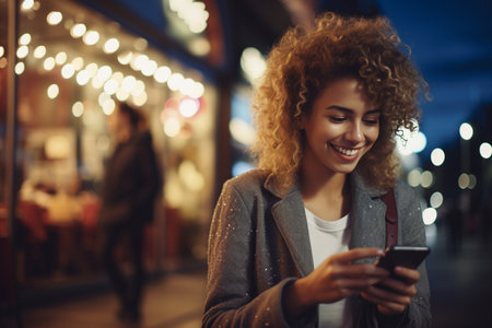 woman using smartphoneの素材