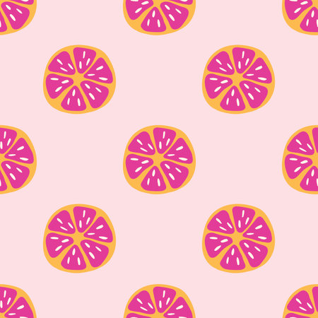 cute hand draw fruits seamless pattern colorful fruitsのイラスト素材