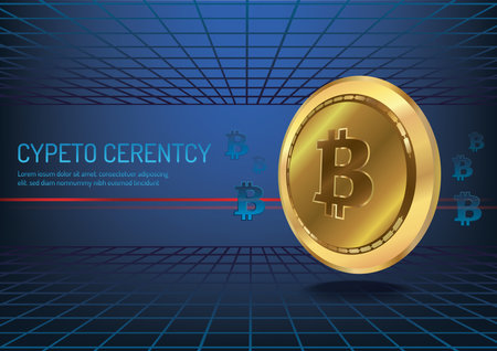 Cryptocurrency concept with icon design, vector illustration.のイラスト素材