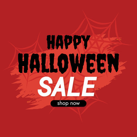 Halloween sale banner design template. Vector illustration for poster, flyer, invitation, brochure, voucher discount.のイラスト素材