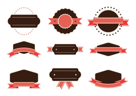 vintage label elements vintage frame setのイラスト素材