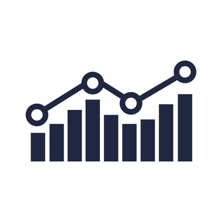 blue and white isolate business financail flat icon elements vectorのイラスト素材