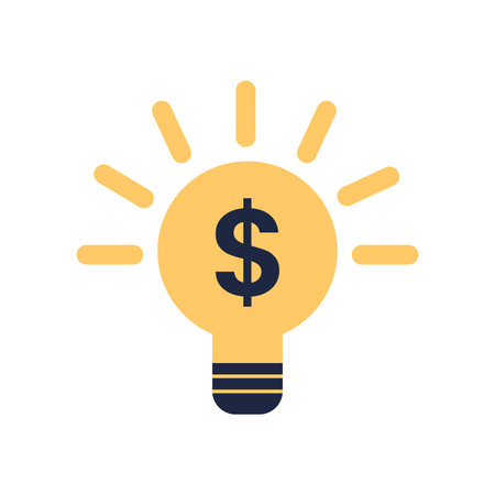 isolate light bulb idea icon symbol vectorのイラスト素材