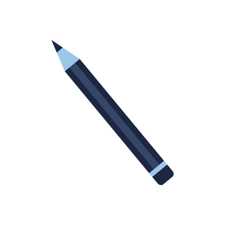 isolate blue pencil flat icon vectorのイラスト素材