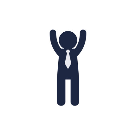 isolate blue one person flat icon vectorのイラスト素材