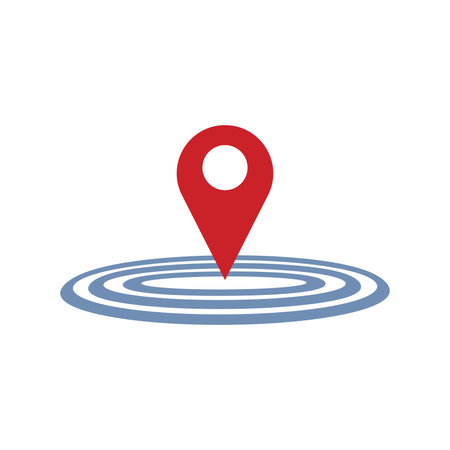 isolate find location flat icon vectorのイラスト素材