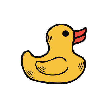 isolate illustration toy yellow duckのイラスト素材